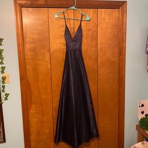 Simply dark blue A-line prom dress size 6